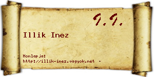 Illik Inez névjegykártya